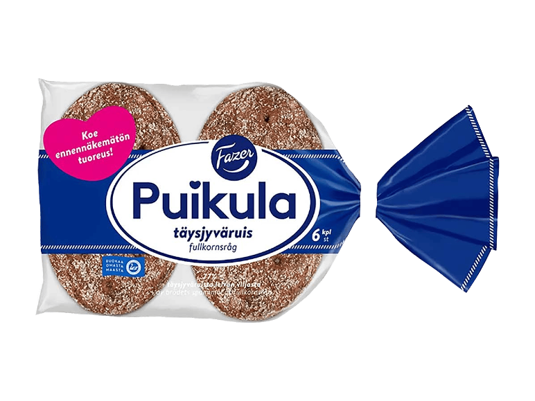 Täysjyväruisleipä, 6 kappaletta