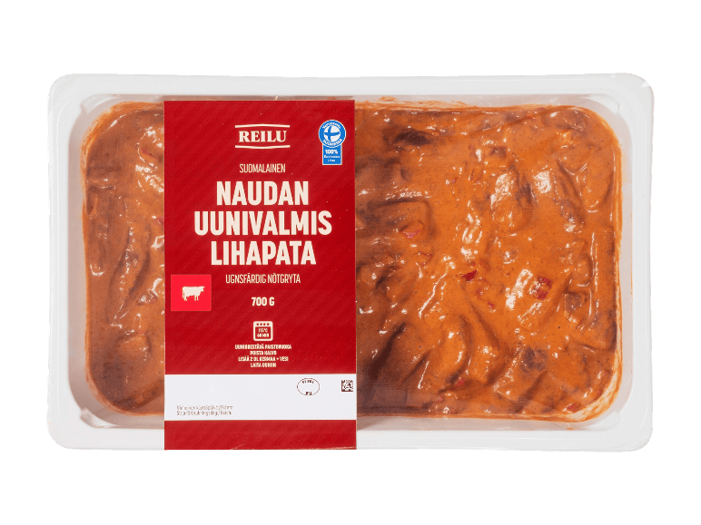 Reilu suomalainen naudan uunivalmis lihapata, 700 g