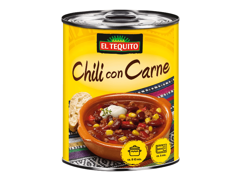 EL TEQUITO Chili con Carne -pata tölkissä