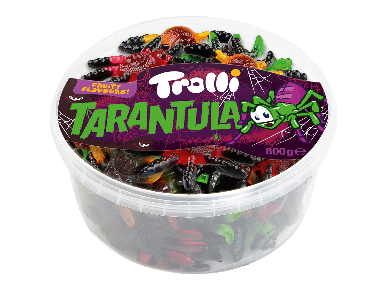 Trolli Tarantula -viinikumit suuressa 800 g rasiassa.