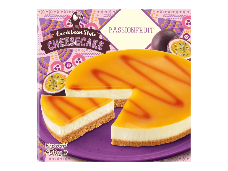 Pakastettu passionhedelmäjuustokakku Caribbean Style, 450 g