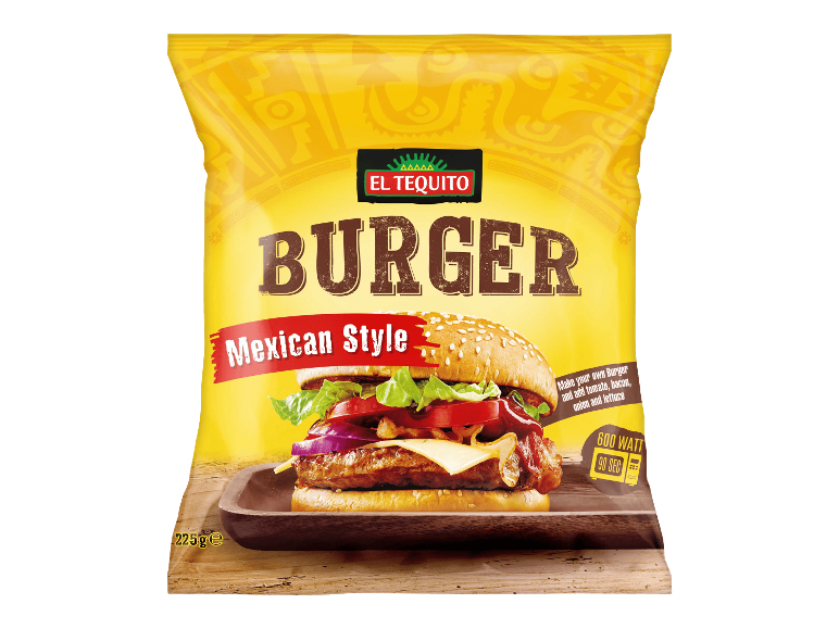 EL TEQUITO Meksikolaistyylinen hampurilainen, 225g