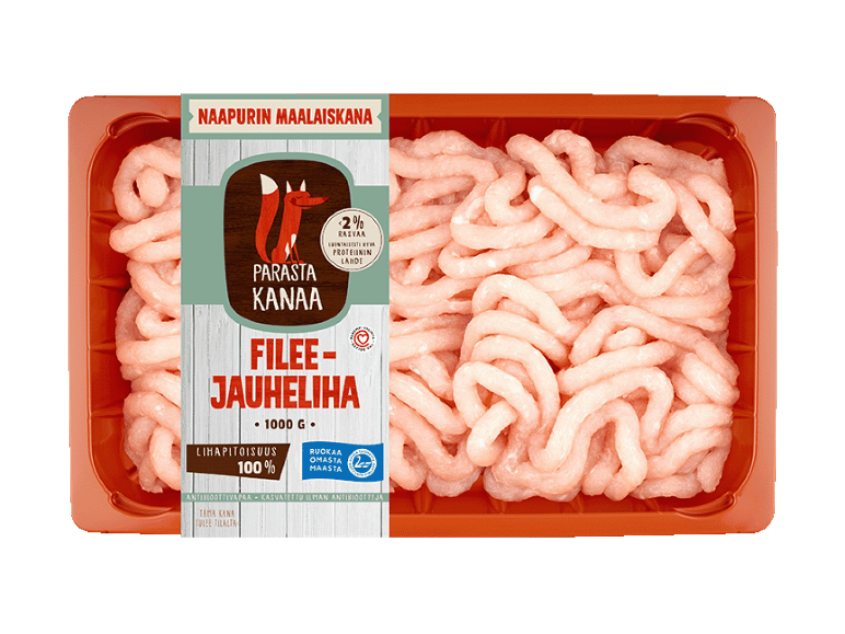 1000 g pakkaus kanan fileejauhelihaa.
