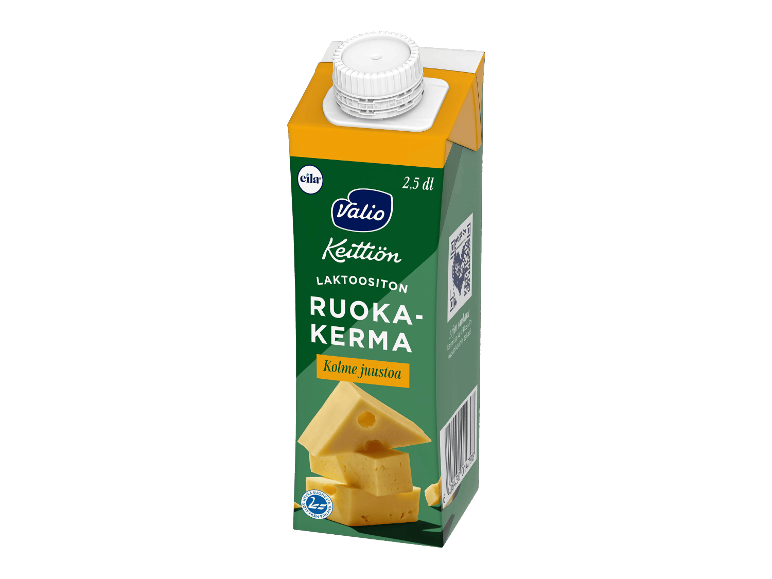 Laktoositon kolmen juuston ruokakerma, 2,5 dl