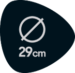 Halkaisija 29 cm