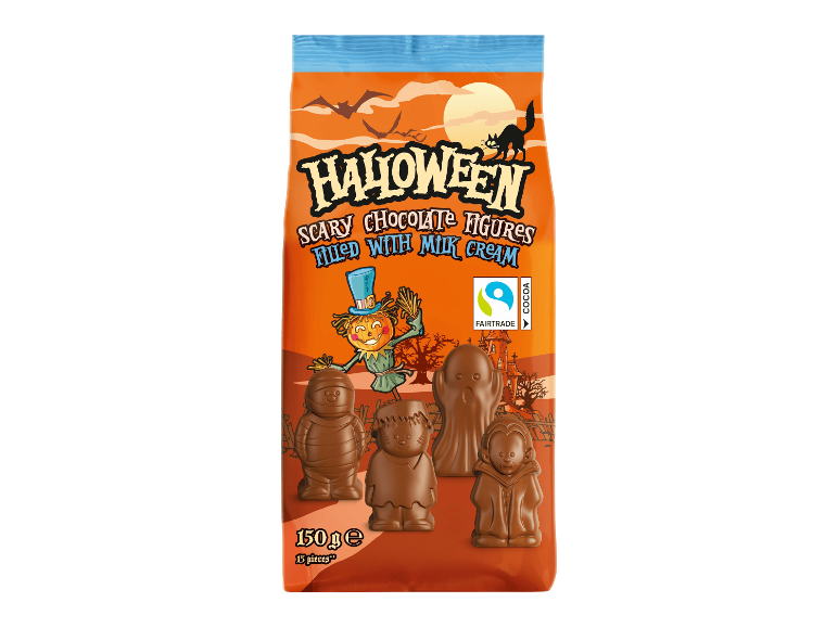 Halloween maitokreemitäytteiset suklaahahmot, 150 g pussi