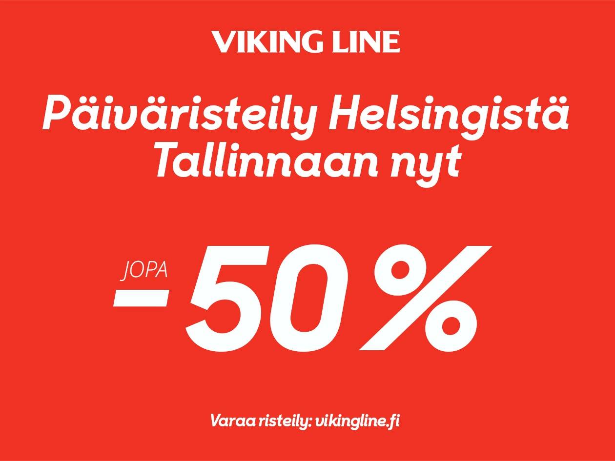 Päiväristeily Helsingistä Tallinnaan nyt -50%. Varaa risteily: vikingline.fi