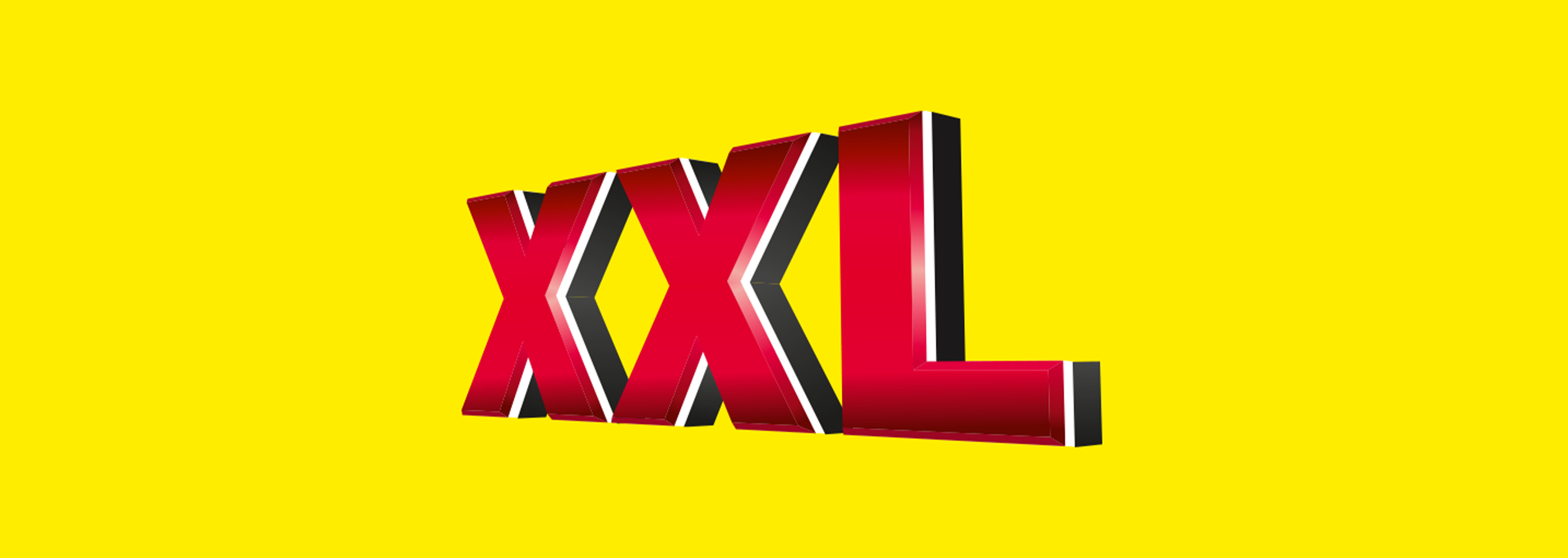 XXL-kokoinen logo keltaisella taustalla.