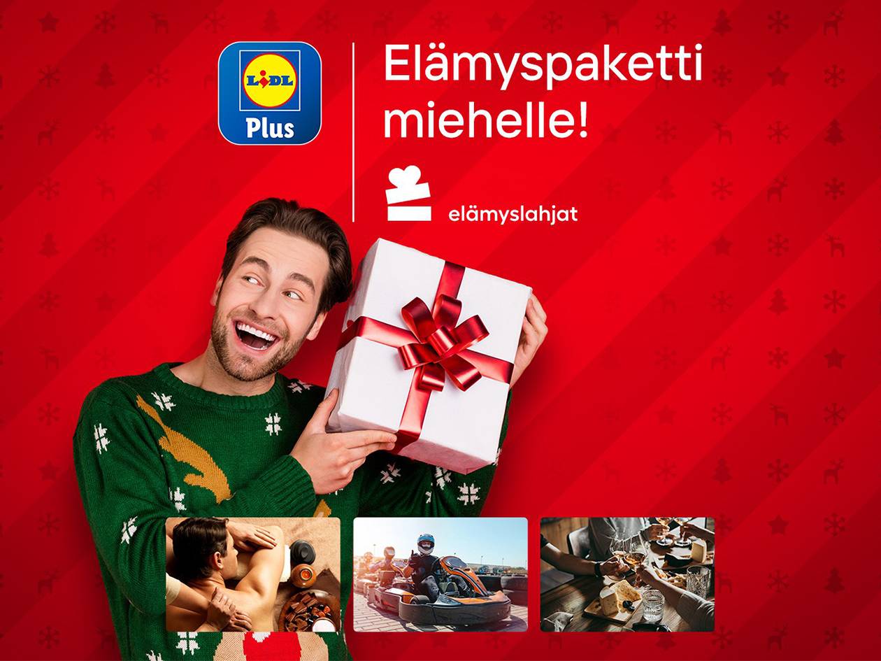 Elämyspaketti miehelle 49,99 €