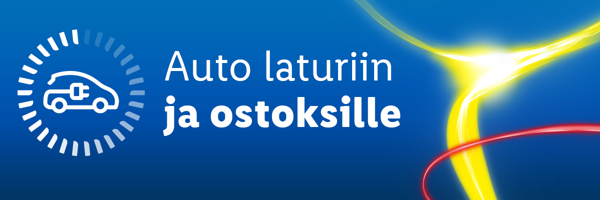 Auton lataus ja ostokset.